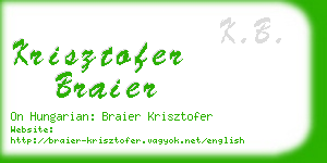 krisztofer braier business card